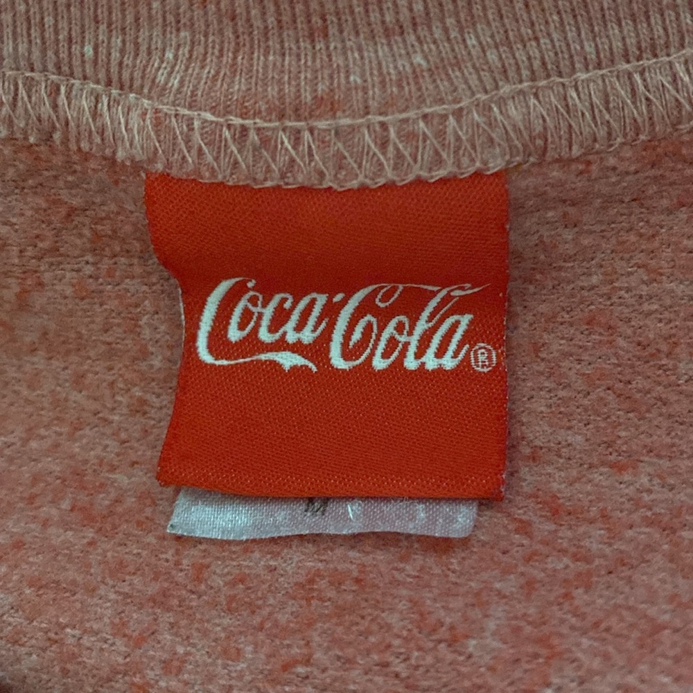 Women’s Coca Cola Longsleeve lightweight sweatshirt Top medium red retro cotton - Picture 4 of 5